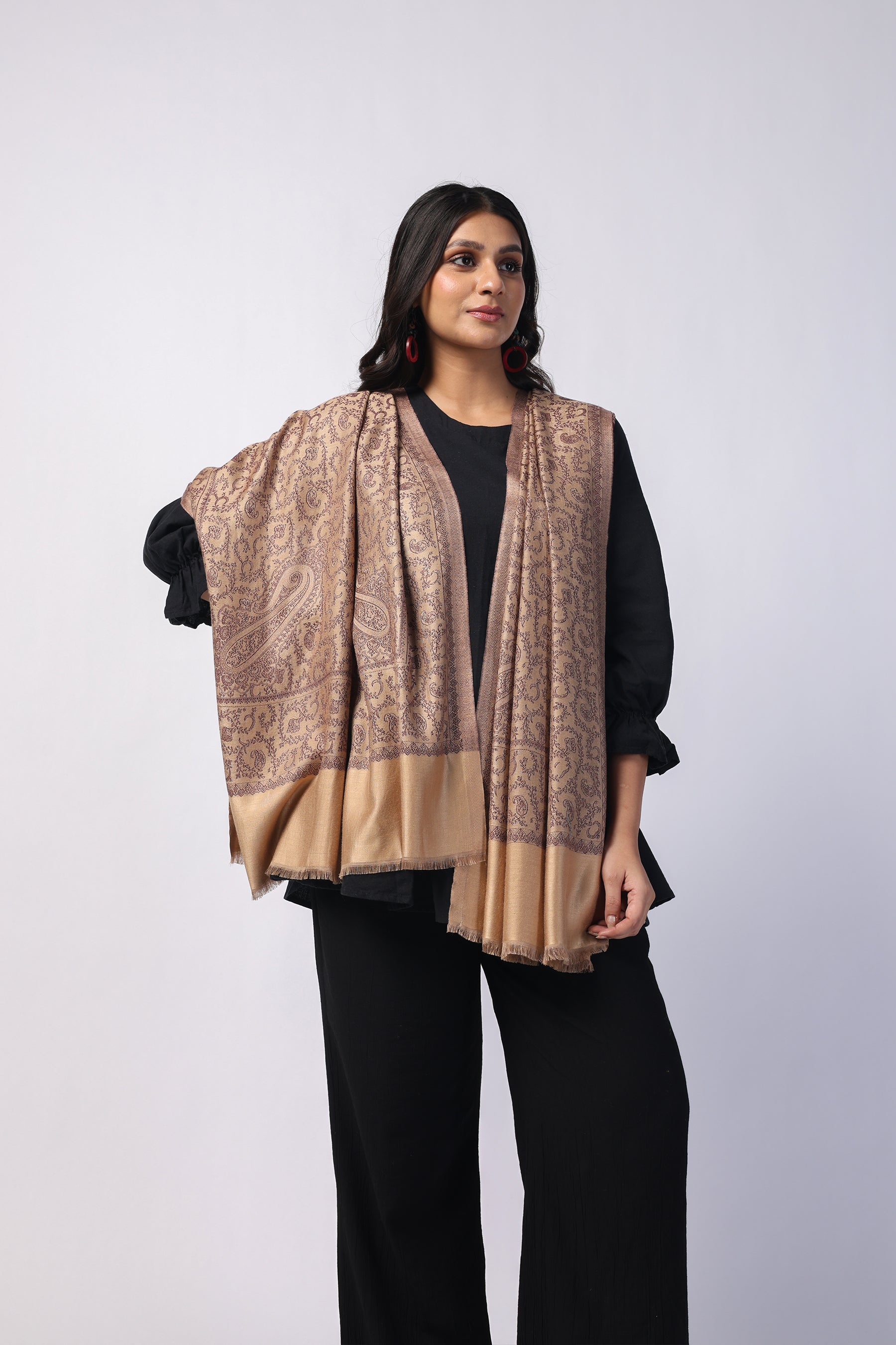 Fine Bamboo Silk stole , Reverseable